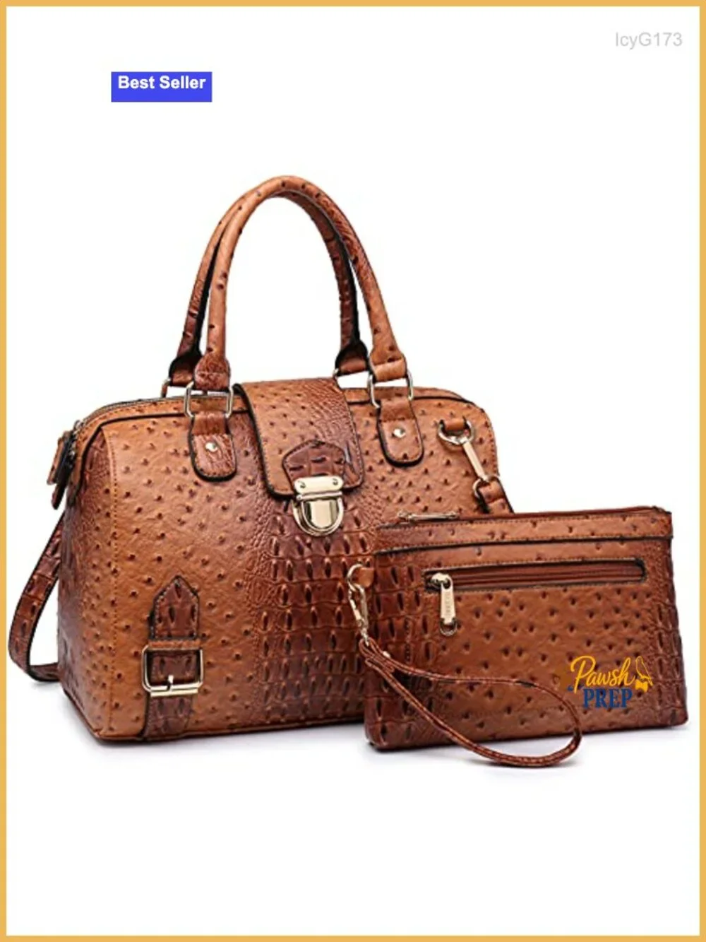 Women's Satchel Purse Top Handle Handbag Vegan Leather Work Tote